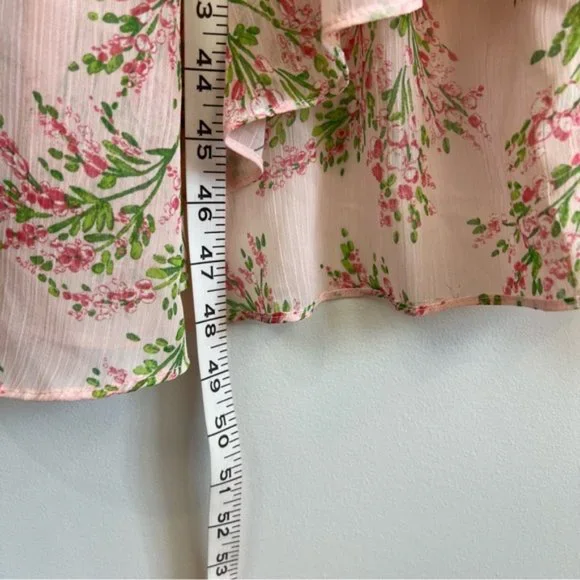 Tommy Hilfiger Chapan Bouquet Chiffon Midi Dress Size 12 NWT Pink Floral - Picture 13 of 16